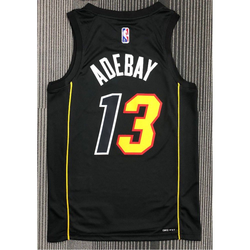 Men's Miami Heat Bam Adebayo #13 Black 2021/22 Swingman Jersey - City Edition-Pro Kit Vault | Brand New 26/27 Sports Jerseys